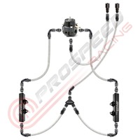 PSR/Raceworks Parallel Fuel Rail Kit  Silver PSR-RWH-025