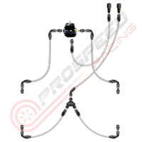 PSR/Raceworks Parallel Fuel Rail Kit Suit 1/8" NPT FPR w/Teflon Hose Turbosmart FPR800 Blue PSR-RWH-291