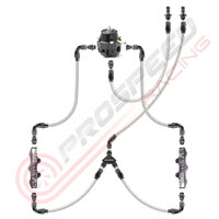 PSR/Raceworks Parallel Fuel Rail Kit w/Radium Conversion Fuel Rails Turbosmart FPR1200 Black PSR-RWH-324