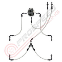 PSR/Raceworks Parallel Fuel Rail Kit Suit 6AN FPR w/Teflon Hose Turbosmart FPR1200 Blue PSR-RWH-332