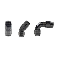 Raceworks Cutter Hose Fitting Straight 150 Degree RWF-105-12BK