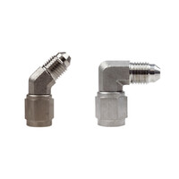 Raceworks Female To Male Swivel Elbow 45 Deg Stainless Steel 90 Degree RWF-143-04SS