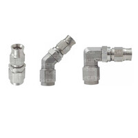 Raceworks Teflon Hose Fitting Straight Stainless Steel 45 Degree RWF-202-04SS
