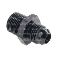 Raceworks Male Flare To Male BSPP 1/4'' 1/2" BSPP RWF-817-08-08BK
