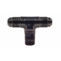 Raceworks Tee - 1/4'' NPT On Branch  RWF-825-06BK