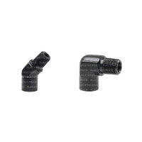 Raceworks 1/8Ã? NPT 90Deg Female-Male Elbow 45 Degree RWF-915-02BK