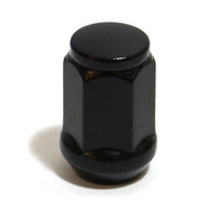 Wheel Nut Flat Head Bulge 1/2" Black 35mm 20pcs