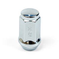 Wheel Nuts Flat Head Bulge 1/2" Chrome 40mm 5Pk
