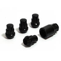 Lock Nuts Splined Bulge 1/2 Black Pk 4