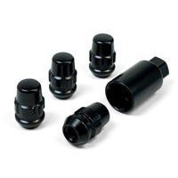 Lock Nuts Splined Acorn Bulge 12mm x 1.25 Black Pk 4