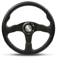 Steering Wheel Leather 14" ADR Black Spoke