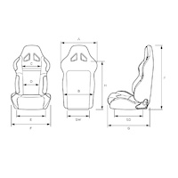 SAAS Vortek Seat Dual Recline Black/Blue ADR Compliant