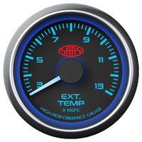 Exhaust Temp Gauge 300c-1300c 52mm Black Muscle Series