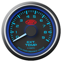 Exhaust Temp Gauge 0c-900c 52mm Black Muscle Series