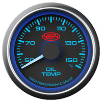 Oil Temp Gauge 50c-150c 52mm Black Muscle Series