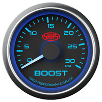 Boost Gauge Diesel 0-30 psi 52mm Black Muscle Series