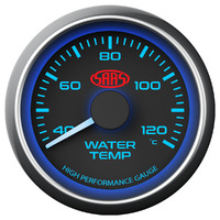 Water Temp Gauge 40c-120c 52mm Black Muscle Series