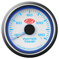 Water Temp Gauge 40c-120c 52mm White Muscle Series