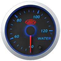 Water Temp Gauge 40c-120c 52mm Black Street Series