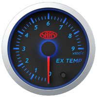 Exhaust Temp Gauge 0c-900c 52mm Black Street Series