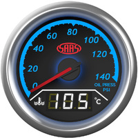 Dual Gauge Oil Pressure 140 Psi/Water Temp 40c-120c Analogue/Digital Trax Series