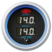 Dual Volt Digital Gauge 8v-18v 52mm Black Muscle Series 2