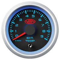 Exhaust Temp Gauge 0c-900c 52mm Black Muscle Series 2