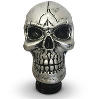 Skull Gear Knob Silver