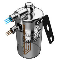 Oil Catch Tank LS1 Baffled Polished Billet 500ml