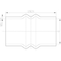 Raceworks Silicone Double Hump Hose 2.5'' (63mm) Blue  SHH-250BE