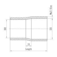 Raceworks Silicone Hose Reducer 2-2.25'' (51-57mm) Blue 2"-3" SHR-200300BE