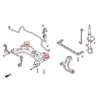 FRONT CROSS MEMBER BUSH NISSAN, CUBE, LIVINA, TIIDA/VERSA, C11 04-12, Z12 08-14, L11 13-PRESENT