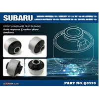 FRONT LOWER ARM BUSHING BIG, Street Version SUBARU, TOYOTA, 86, BRZ, FR-S, IMPREZA, LEGACY, LEVORG, XV, ZC 6,