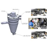 Killer B Air Oil Separator Kit for Subaru WRX 08-14/STI 08-21/Forester XT SH