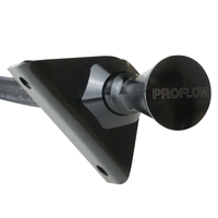 Proflow Transmission Dipstick Braided Stainless Black Billet Handle Firewall Mount C-4,C10 Pan Fill Each