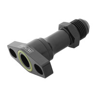Proflow Adapter Turbo Oil Drain 70mm Long 38-44mm GT Aluminium Adaptor -08AN Female Black