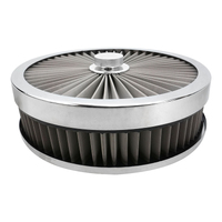 Proflow Air Filter Assembly Flow Top Round Stainless Steel 9in. x 2in. Suit 5-1/8in. Flat Base