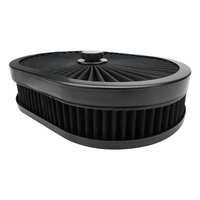 Proflow Air Filter Assembly Flow Top Oval Black 12in. x 9in. x 3in. Suit 5-1/8in. Flat Base