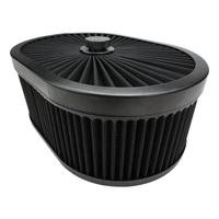 Proflow Air Filter Assembly Flow Top Oval Black 12in. x 9in. x 5in. Suit 5-1/8in. Flat Base
