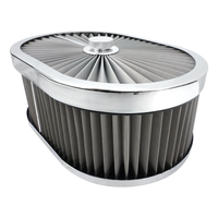 Proflow Air Filter Assembly Flow Top Oval Stainless Steel 12in. x 9in. x 5in. Suit 5-1/8in. Flat Base