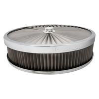 Proflow Air Filter Assembly For Holley EFI Sniper Series Flow Top Round Stainless Steel 14'' x 3'' Suit 5-1/8in. Neck Recessed Base