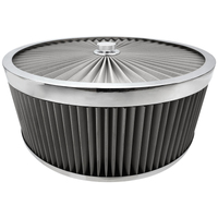 Proflow Air Filter Assembly Flow Top Round Stainless Steel 14in. x 4in. Suit 5-1/8in. Neck Recessed Base