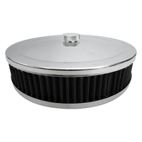 Proflow Air Filter Assembly Round 9in. x 2in. Chrome