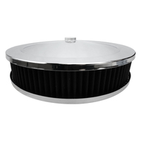 Proflow Air Filter Assembly Round 14in. x 2.5in. Chrome Flat Base,