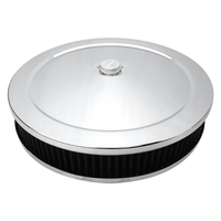 Proflow Air Filter Assembly Round 14in. x 3in. Chrome Recessed Base, Each