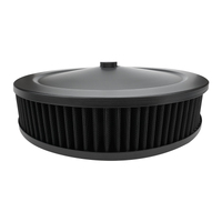 Proflow Air Filter Assembly Round 14in. x 3in. Black Flat Base,