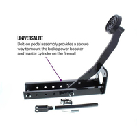 Proflow Universal Brake Pedal Assembly Under-Dash Brake Pedal Mount Bracket Black