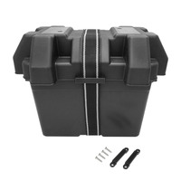 Proflow Universal Battery Box Plastic ,External Size 440L x 245W x 270H Suit Camping Boating Cars Large Battery