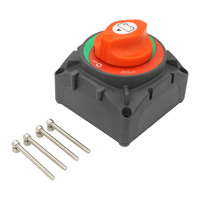 Proflow The Big Battery Disconnect Switch Square Plastic Red/Black Marine Style Single Battery 12V 600Amp