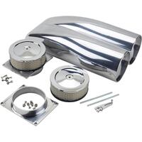 Proflow Carburettor Scoop Aluminium Polished Shot Gun Style Single/Dual Carburettor Each
